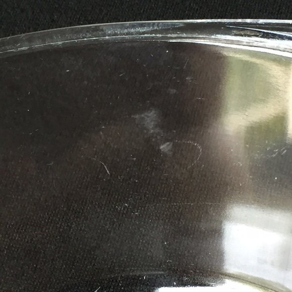 Inland Glass Serving Mixing Bowl Clear Pressed Textured Base Handles Vintage - Picture 11 of 12